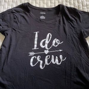 “I Do Crew” Black Tshirt
